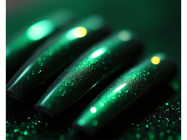 Nail Art Effet Cat-Eye Émeraude
